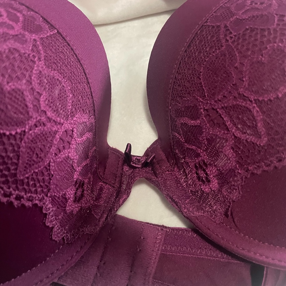 Maidenform Self Expressions Women 2pk Push-Up Bra orchid/maroon lace SE5757/s36B - Picture 6 of 15